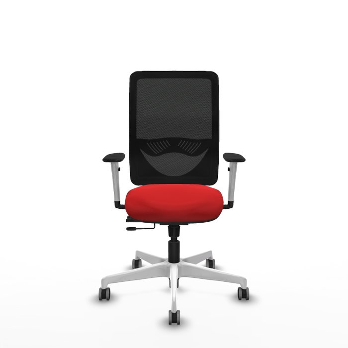 PIQUERAS Y CRESPO Silla de oficina Zulema con mecanismo Sincro/Traslack Rojo y Negro