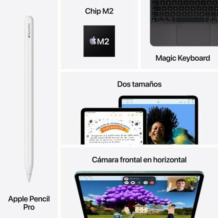 Tablet Apple iPad Air 2024 13" Octa Core 8 GB RAM 256 GB Púrpura