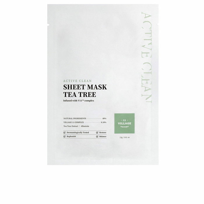 Village 11 ACTIVE CLEAN sheet mask tea tree 23 gr Village 11 ACTIVE CLEAN sheet mask tea tree 23 gr