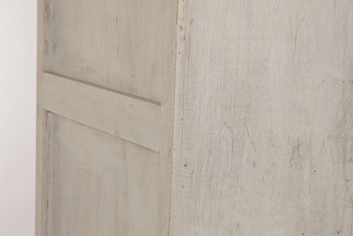 DKD Home Decor Vitrina de Mango Blanco con Acabado Decapé