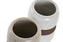 DKD Home Decor Vasos de Gres Surtidos Beige y Blanco