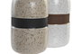 DKD Home Decor Vasos de Gres Surtidos Beige y Blanco