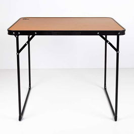 Aktive Mesa Camping Plegable Acero Bambú 80x60x67 cm