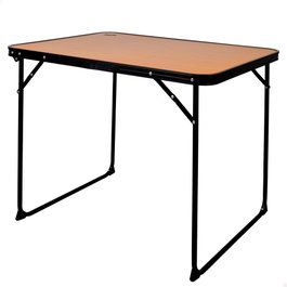Color Baby Mesa camping plegable acero color bambú Aktive 80X60X67 cm