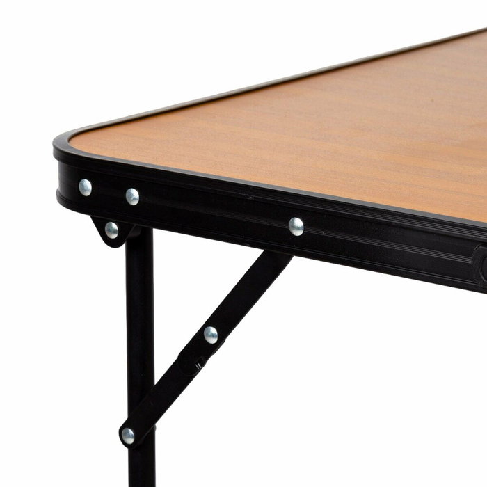 Color Baby Mesa camping plegable acero color bambú 80X60X67 cm