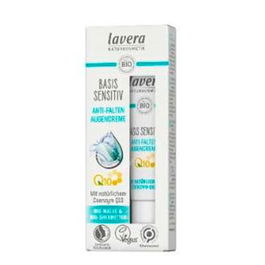 LAVERA Contorno Ojos Crema Basis Sensitiv Hidratación Intensa Vegana Suaviza Reafirma Reduce Líneas Expresión