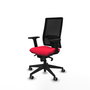 PIQUERAS Y CRESPO Silla de Oficina Horna con Mecanismo Sincro, Rojo y Negro