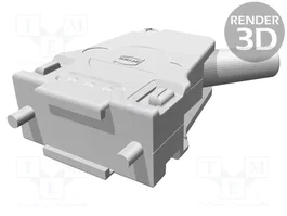 HARTING Carcasa D-Sub Metal para Conectores de 9 y 15 Pines