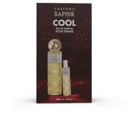 Parfums Saphir COOL LOTE 2 piezas Eau de Parfum Vaporizador 200 ml + 30 ml para Mujer, Fragancia Floral Cítrica Fresca y Vibrante