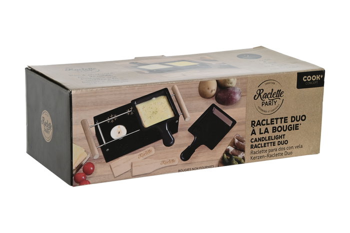 DKD Home Decor Raclette Metal y Rubberwood Negro