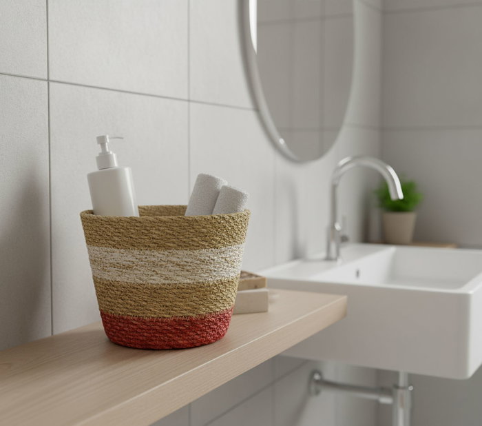 Inde Cesta Almacenaje Cónica Seagrass 20 cm (24 Unidades)