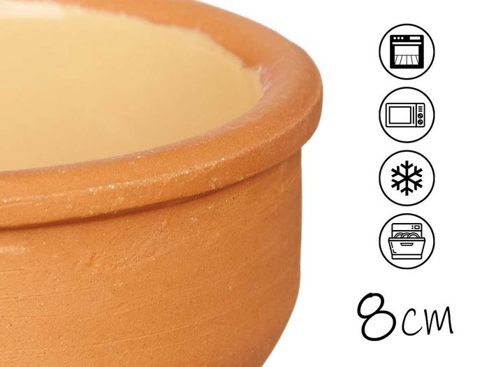 La Dehesa Set 6 Cazuelas Barro 8 cm Color Mostaza (Set de 10)