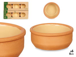 La Dehesa Set 6 Cazuelas Barro 8 cm Color Mostaza (Set de 10)