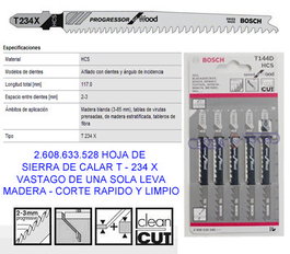 Bosch Hoja de Sierra de Calar T234X 5x117 mm
