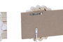 DKD Home Decor Perchero Pared Oriental Marron Blanco 5 x 17 x 38 cm (4 Unidades)