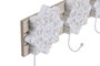 DKD Home Decor Perchero Pared Oriental Marron Blanco 5 x 17 x 38 cm (4 Unidades)