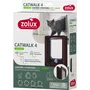 Zolux Gatera de 4 posiciones con túnel 20 x 25 cm para puertas de madera PVC y metal Marrón