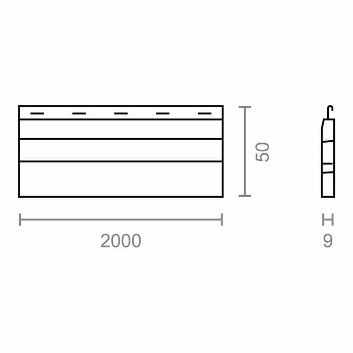 Micel Lama final de persiana PR24 Blanco 52 mm x 2 m x 9 mm