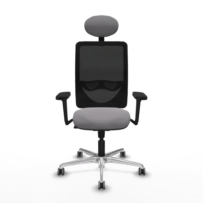 PIQUERAS Y CRESPO Silla de oficina Zulema Gris y Negro con Mecanismo Sincro