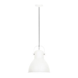 Fbright Lámpara de Techo Colgante E27 Blanca Aluminio 60W LED IP20 - Ø320 x 1870 mm - No Incluye Bombilla