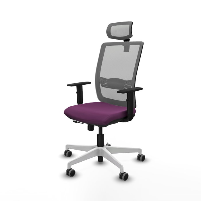 PIQUERAS Y CRESPO Silla de oficina Haches Morada y Gris PIQUERAS Y CRESPO Silla de oficina Haches Morada y Gris
