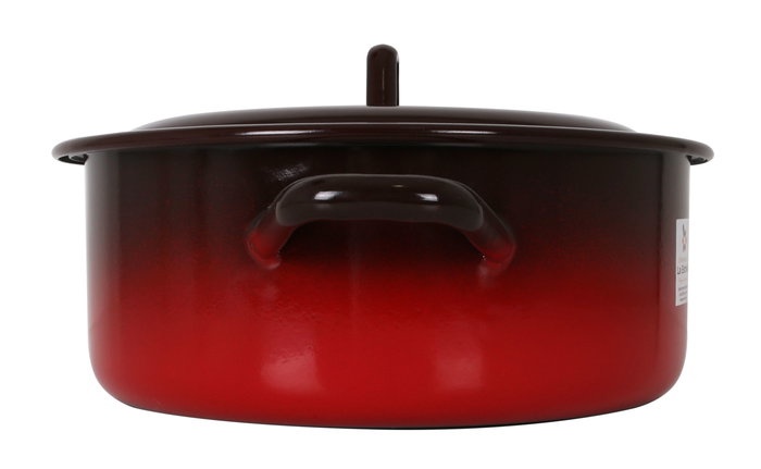 La Estrella Cacerola Esmaltada con Tapa 26 cm - 5.5 L "Fuego" (6 Unidades)