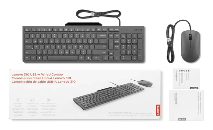 Lenovo GX31R09794 Combo Teclado y Ratón USB Español Gris Lenovo GX31R09794 Combo Teclado y Ratón USB Español Gris