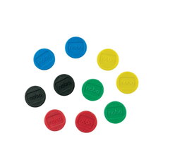 Nobo Imanes para sujecion, 13 mm diametro, caja de 10 unidades, colores surtidos