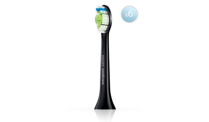 Philips Cabezales de Cepillo Sonicare W2 Optimal White HX6066/88 Negro (6 unidades)