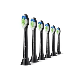 Philips Sonicare HX6066/88 Cabezal Recambio W2 Optimal - Paquete 6 Unidades - Color Blanco y Negro