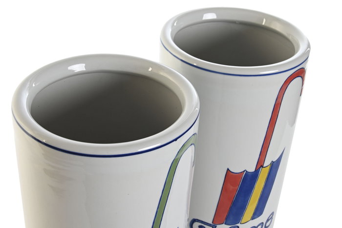 DKD Home Decor Paraguero Multicolor Porcelana 19 x 45 x 19 cm (2 Unidades) DKD Home Decor Paraguero Multicolor Porcelana 19 x 45 x 19 cm (2 Unidades)