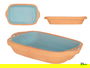 La Dehesa Cazuela Barro Rectangular Asas 23 cm Turquesa (Set de 8)
