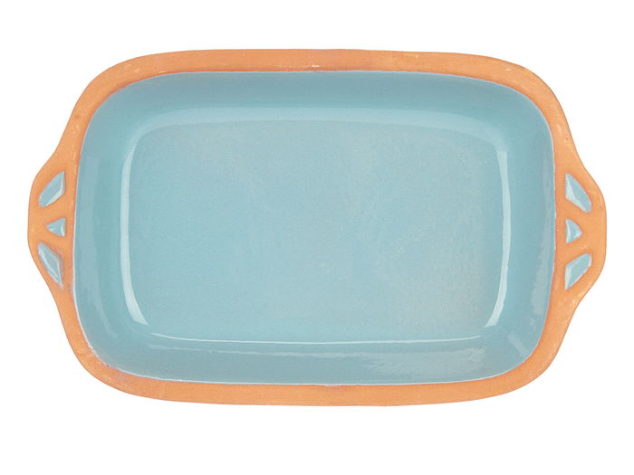 La Dehesa Cazuela Barro Rectangular Asas 23 cm Turquesa (Set de 8)