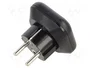 GOOBAY Adaptador de Viaje con Toma de Tierra, Negro