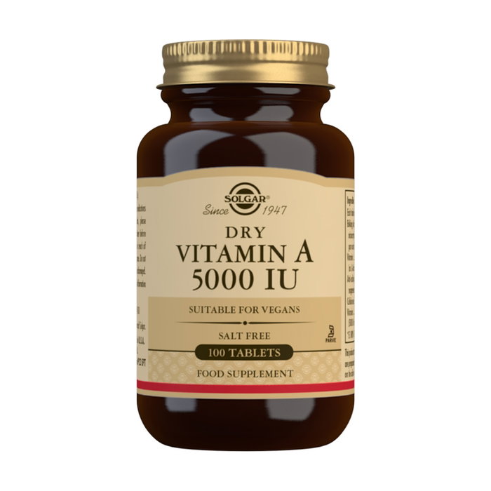 SOLGAR Vitamina A Seca 5000 UI palmitato 100 comprimidos SOLGAR Vitamina A Seca 5000 UI palmitato 100 comprimidos