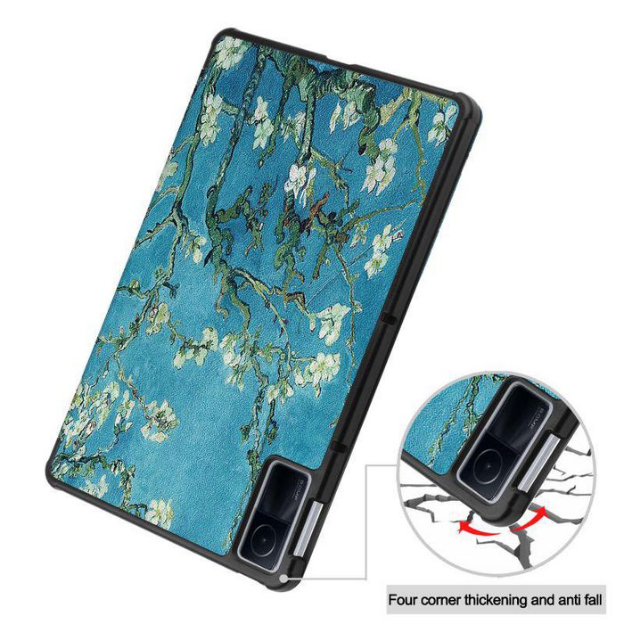 CoreParts Funda Tríptica de Carcasa Rígida para Xiaomi Redmi Pad 10.61 2022 con Estilo Flores