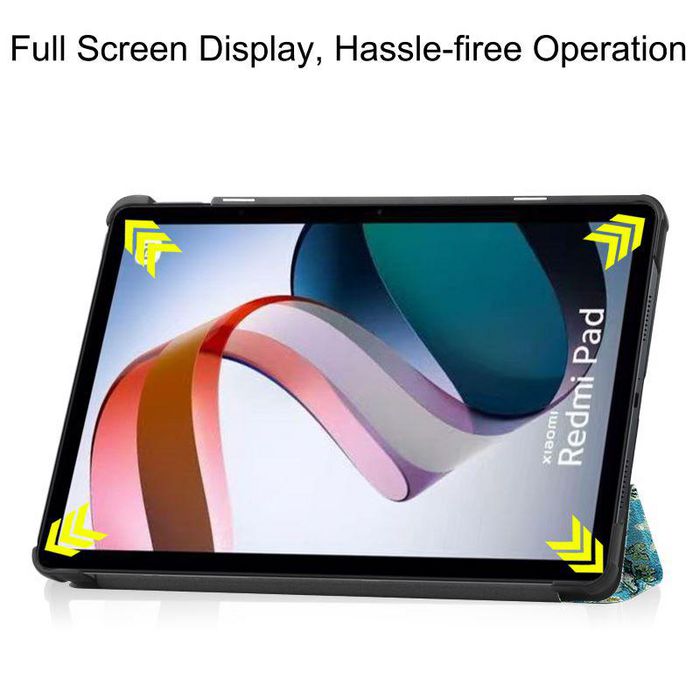 CoreParts Funda Tríptica de Carcasa Rígida para Xiaomi Redmi Pad 10.61 2022 con Estilo Flores
