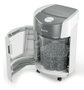 LEITZ IQ OptiMax Small Office 350 Destructora de papel Microcorte P-5, Blanco