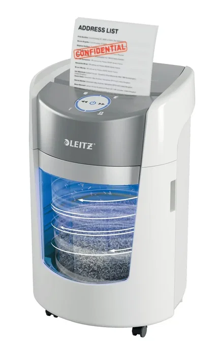 LEITZ IQ OptiMax Small Office 350 Destructora de papel Microcorte P-5, Blanco LEITZ IQ OptiMax Small Office 350 Destructora de papel Microcorte P-5, Blanco
