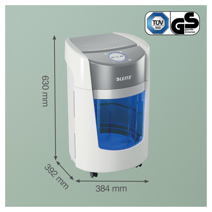 LEITZ IQ OptiMax Small Office 350 Destructora de papel Microcorte P-5, Blanco LEITZ IQ OptiMax Small Office 350 Destructora de papel Microcorte P-5, Blanco