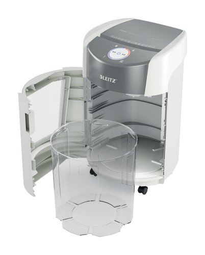LEITZ IQ OptiMax Small Office 350 Destructora de papel Microcorte P-5, Blanco LEITZ IQ OptiMax Small Office 350 Destructora de papel Microcorte P-5, Blanco