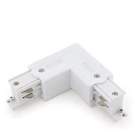 Conector L Carril Trifásico Blanco