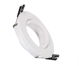 Aro Foco Downlight 1xGU10 Policarbonato Circular Blanco Empotrable