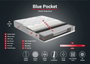 Hanah Home Colchón Enrollable Blue Pocket RollPack 80x180 Individual Color Blanco Confort Ortopédico Doble Cara Todo Estación