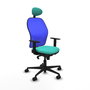 PIQUERAS Y CRESPO Silla de oficina Jorquera Turquesa y Azul