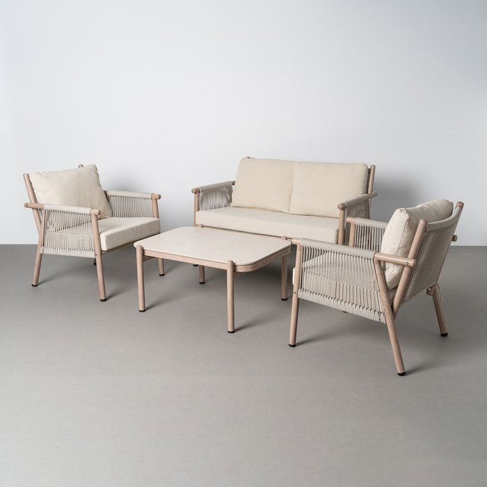 Conjunto Jardín Salina Acero-Rattán Pe 1 cm