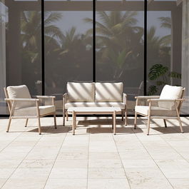 Conjunto Jardín Salina Acero-Rattán Pe 1 cm