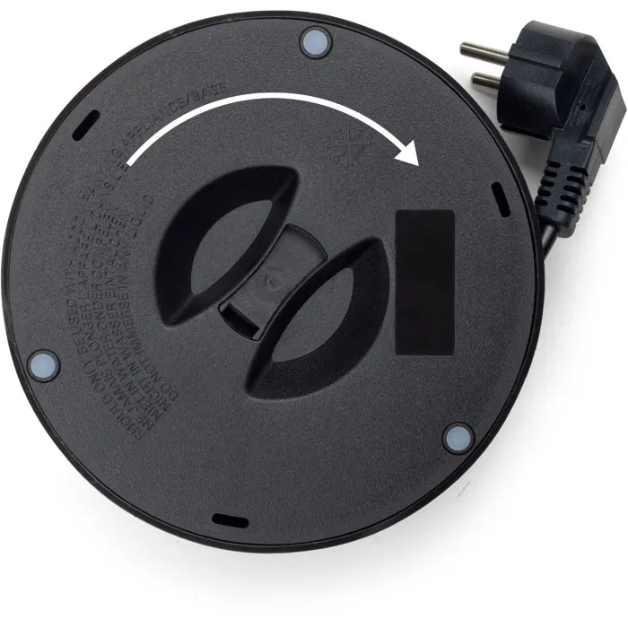 LIVOO Hervidor eléctrico de agua 1.7L 2200W vidrio negro DOD216N