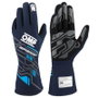 Omp IB0-0777-B01-244-S Guantes Deportivos Omp Sport Fia 8856-2018 My2025 Navy Azul - Cyan Talla S