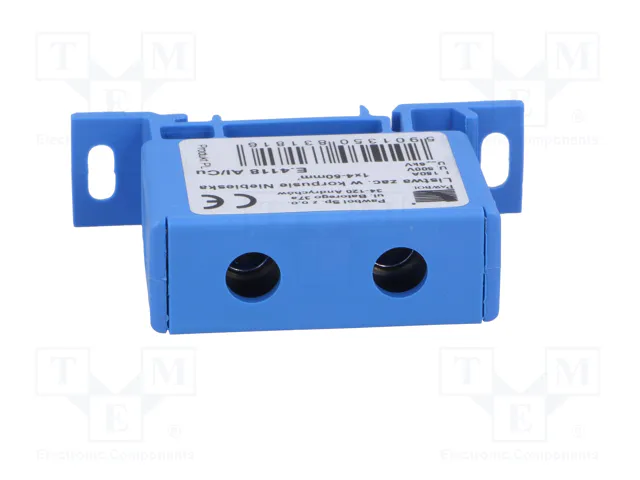 PAWBOL Conector de Carril 125A 600V Azul 50mm2
